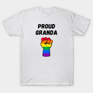 Proud Granda Rainbow Pride T Shirt Design T-Shirt